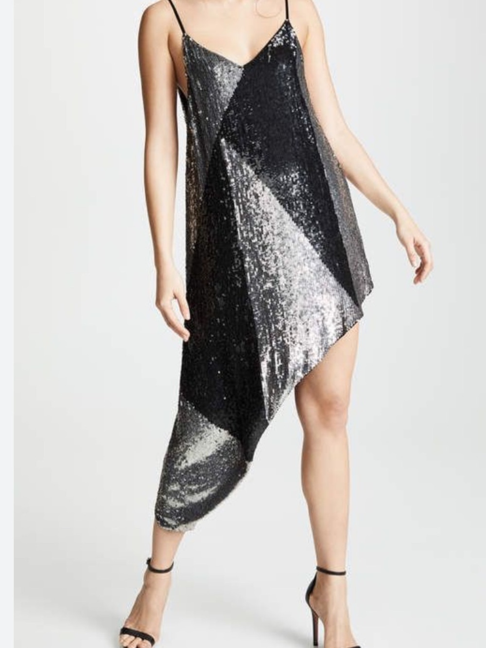 Retrofete Stella Sequin Asymmetrical Dress